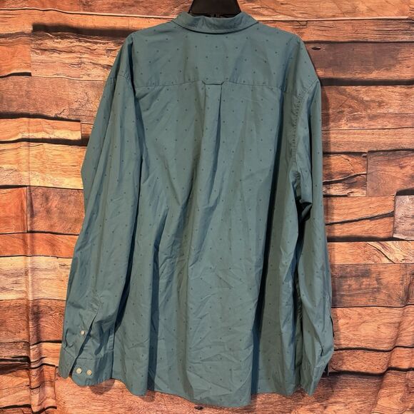 Saddlebred Shirt 3XLT Men’s Blue Geometric Long Sleeve Button Down Classic Fit - Picture 4 of 6